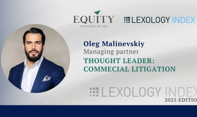 Oleh Malinevskyi recognized as Thought Leader in Commercial Litigation by Lexology Index 2025